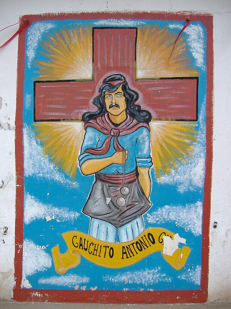 Santuario de Gauchito Gil en la estepa patagonica