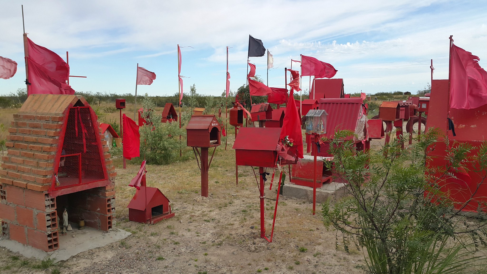 Gauchito Gil Sanctuary in the Patagonian Steppe