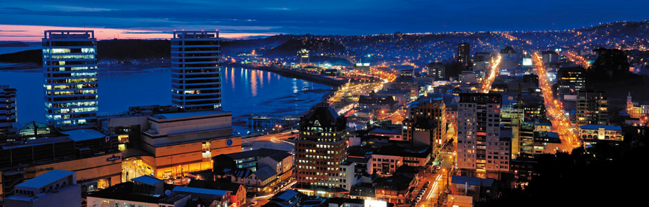 Night panoramic view of Puerto Montt