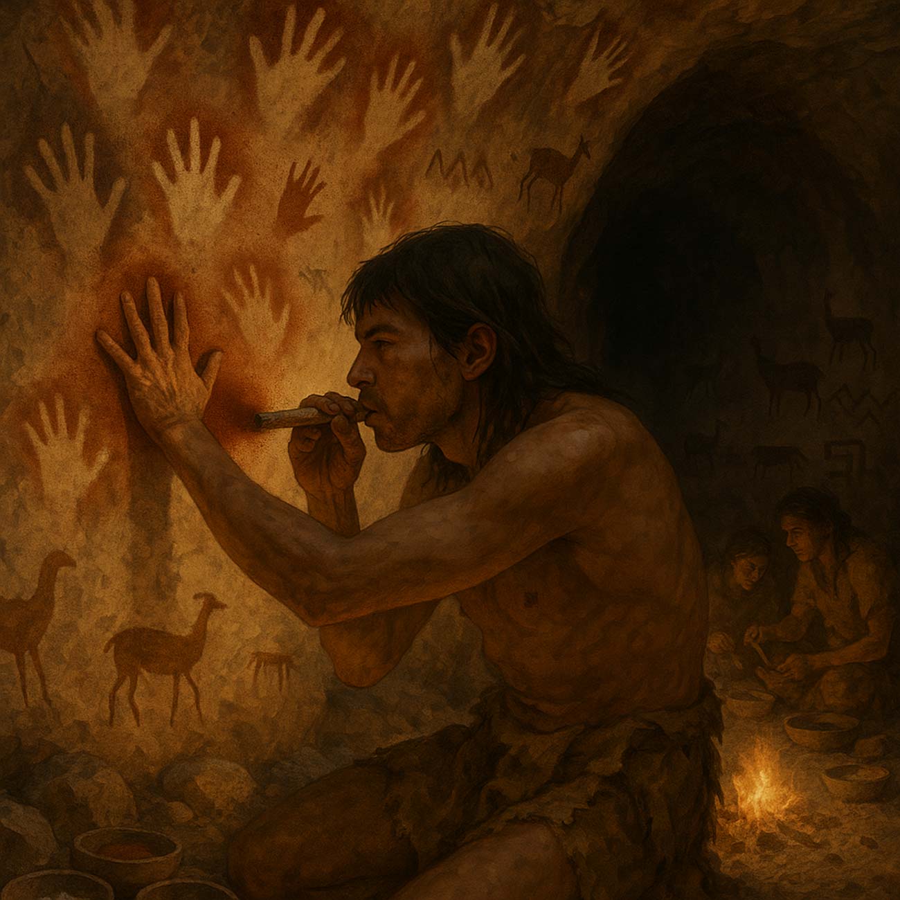 Ancient handprints at Cueva de las Manos