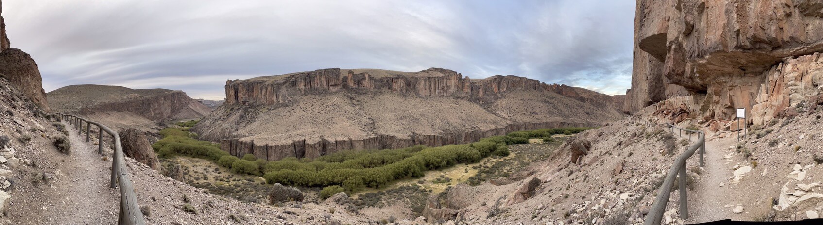 Panoramic view of Pinturas River Canyon