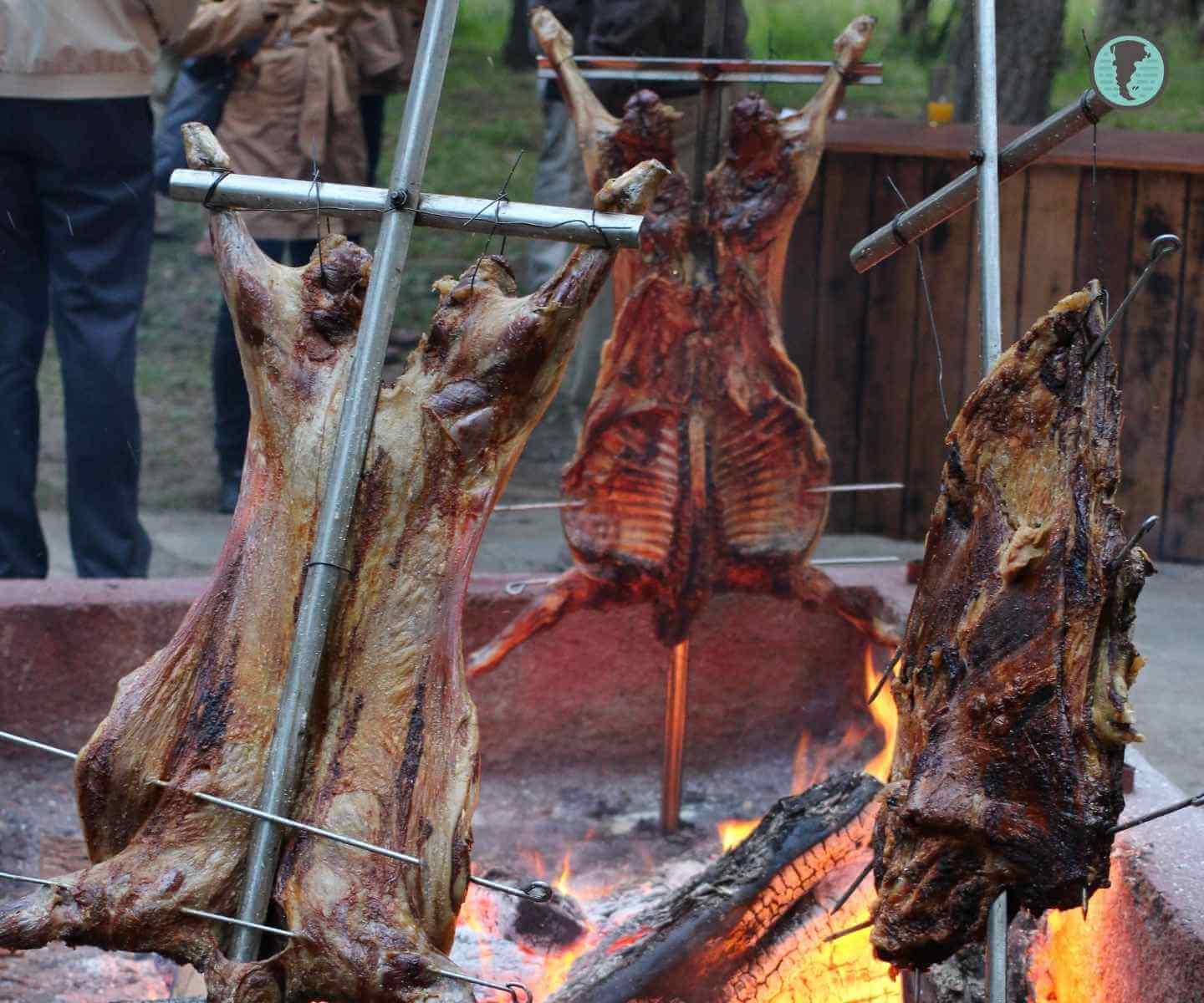Patagonian lamb on a traditional spit (asador)
